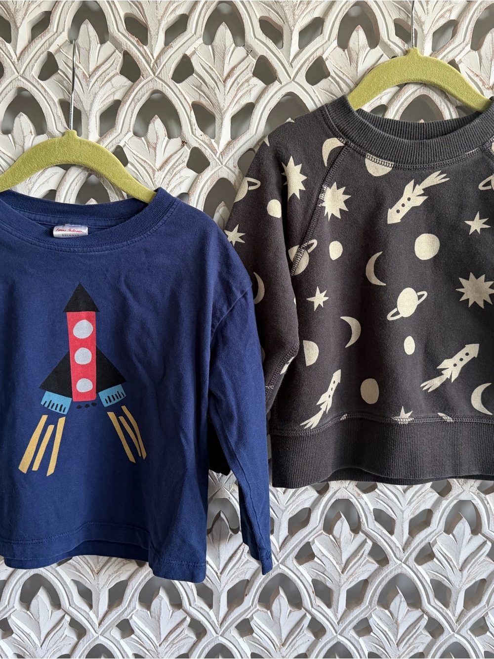 Hanna Andersson Boys Space Shirt Sweatshirt Lot 3T